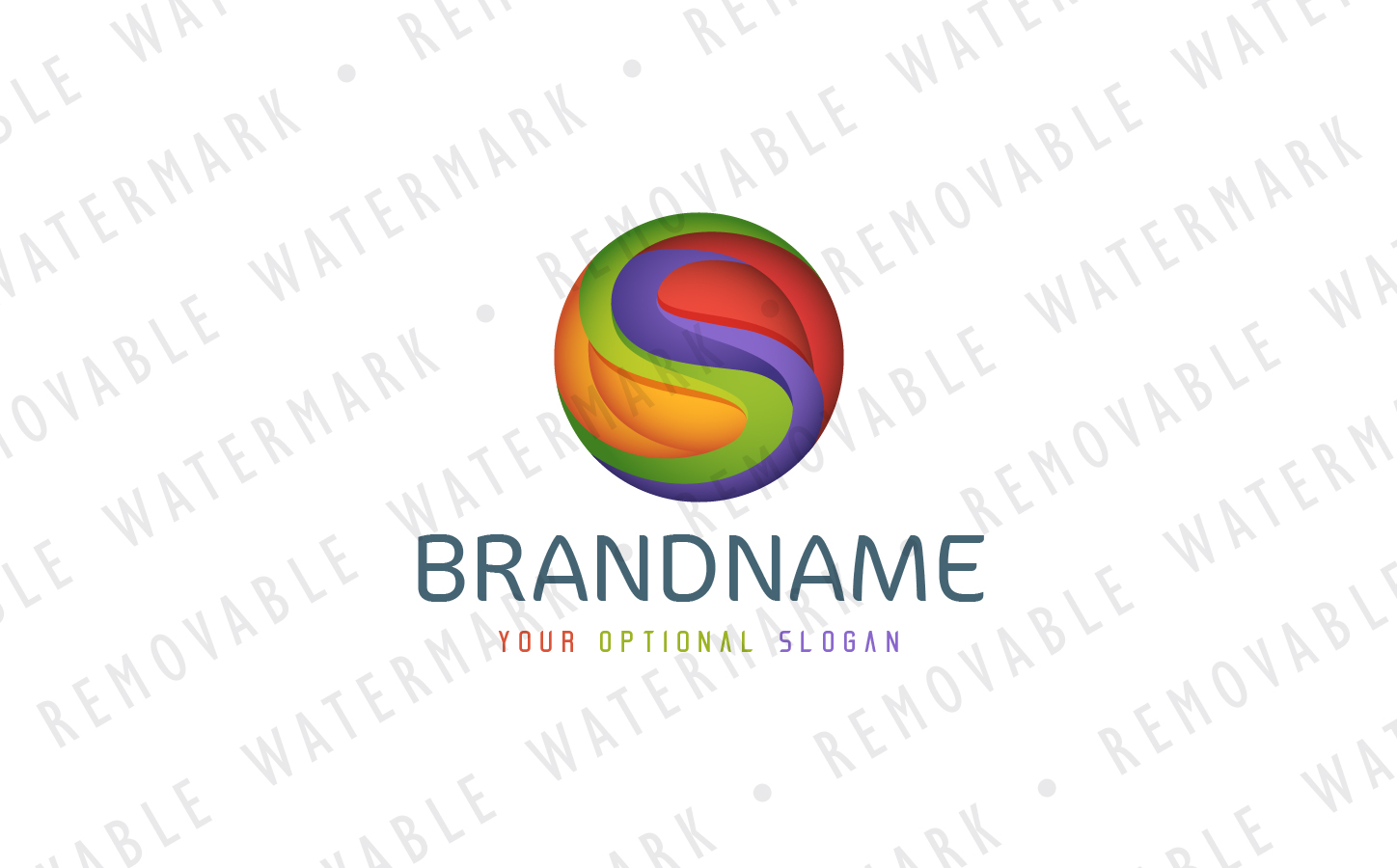 Download Шаблон логотипа "Synergy of Colors Logo Template" / Synergy of Colors Logo Template - Шаблон логотипа на тему графика abstract colorful color paint technology sphere blend synergy mix spectrum s art creative yin yang balance harmony logo design template