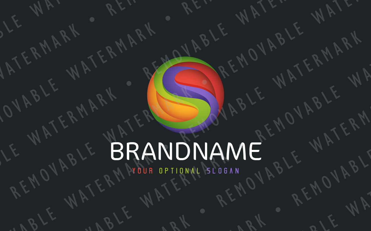 Download Шаблон логотипа "Synergy of Colors Logo Template" / Synergy of Colors Logo Template - Шаблон логотипа на тему графика abstract colorful color paint technology sphere blend synergy mix spectrum s art creative yin yang balance harmony logo design template