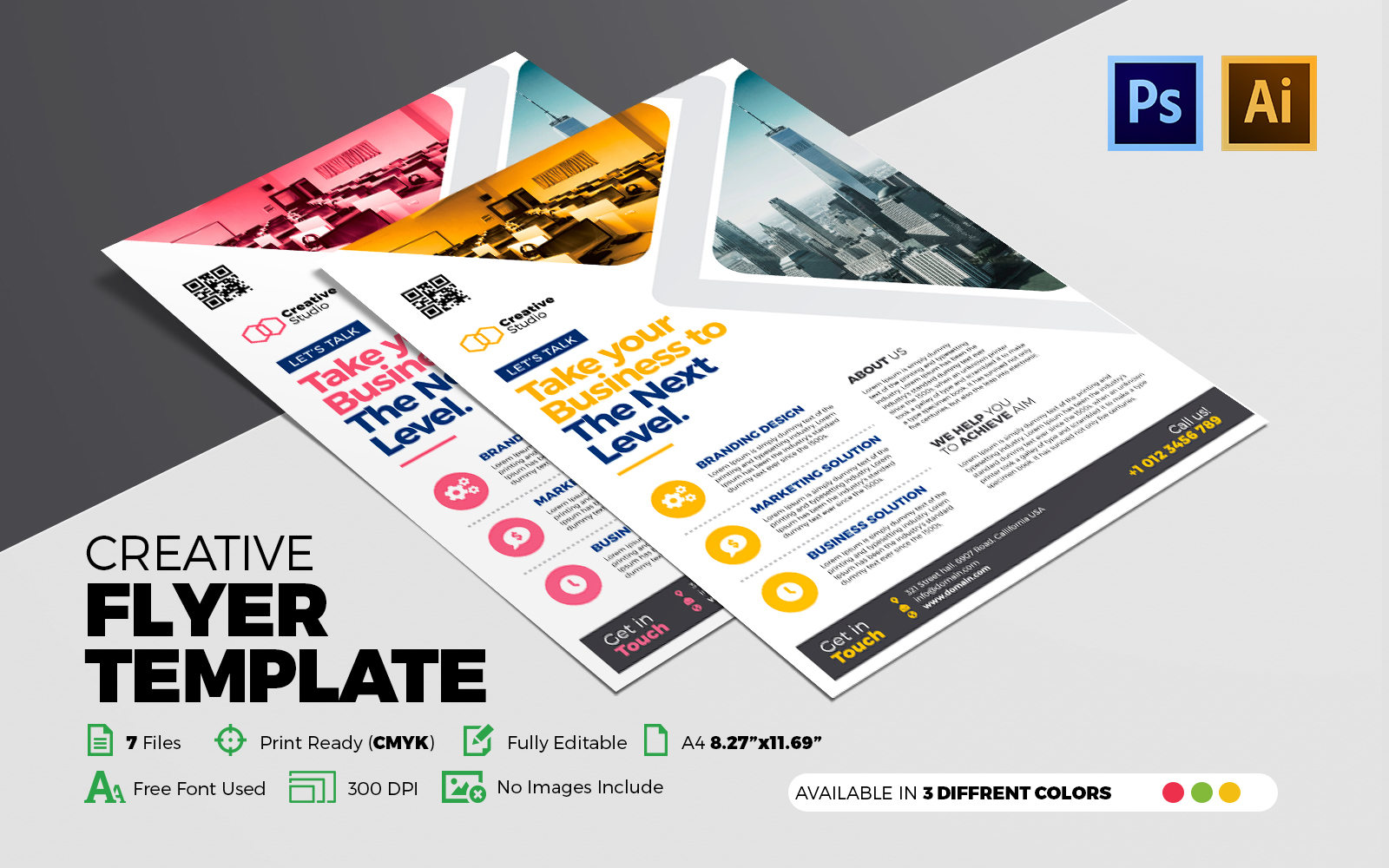 Download Фирменный стиль "Flyer - Corporate Identity Template" / Flyer - Corporate Identity Template - Фирменный стиль на тему графика flyer,template,design,psd,psd,ads,advert,advertisement,agency,flyer,business,poster,corporate,creative