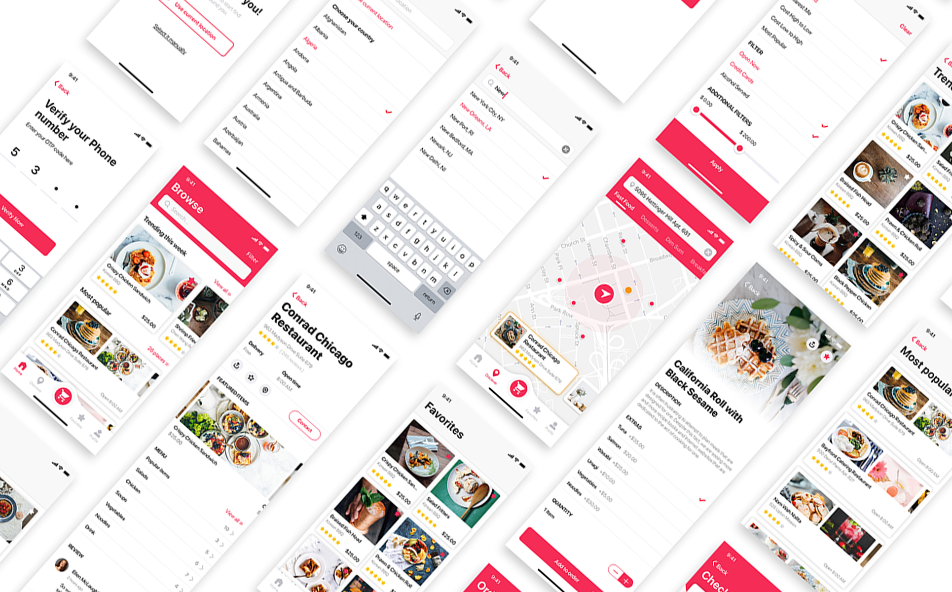 Download UI элементы "Foody - Food App UI Elements" / Foody - Food App UI Elements - UI элементы на тему графика 