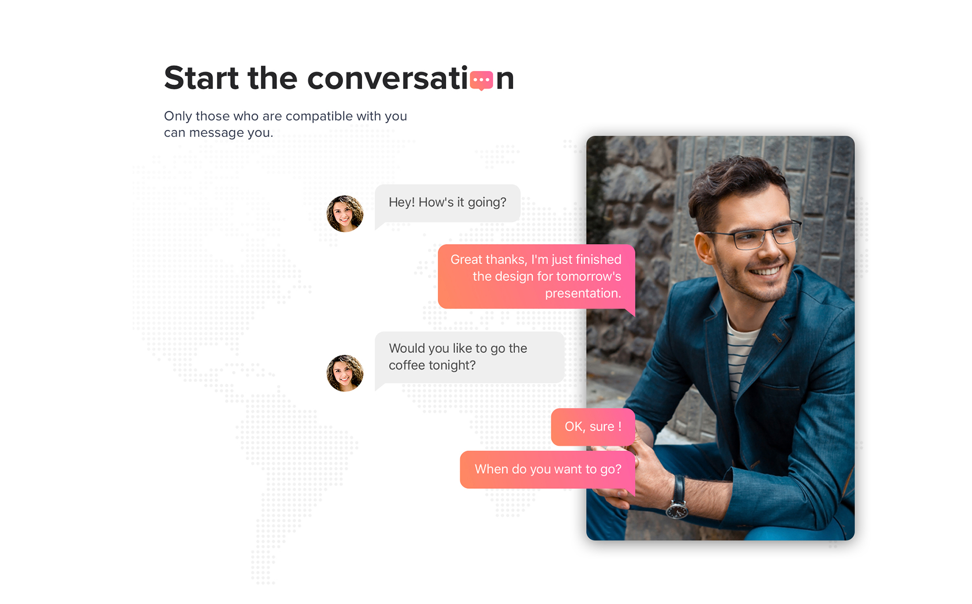 Download UI элементы "MIGO Dating Mobile UI Kit " / MIGO Dating Mobile UI Kit  - UI элементы на тему графика app ui dating meet flat chat swipe interface iphonex kit mobile ios11 friend social badoo tinder migo match