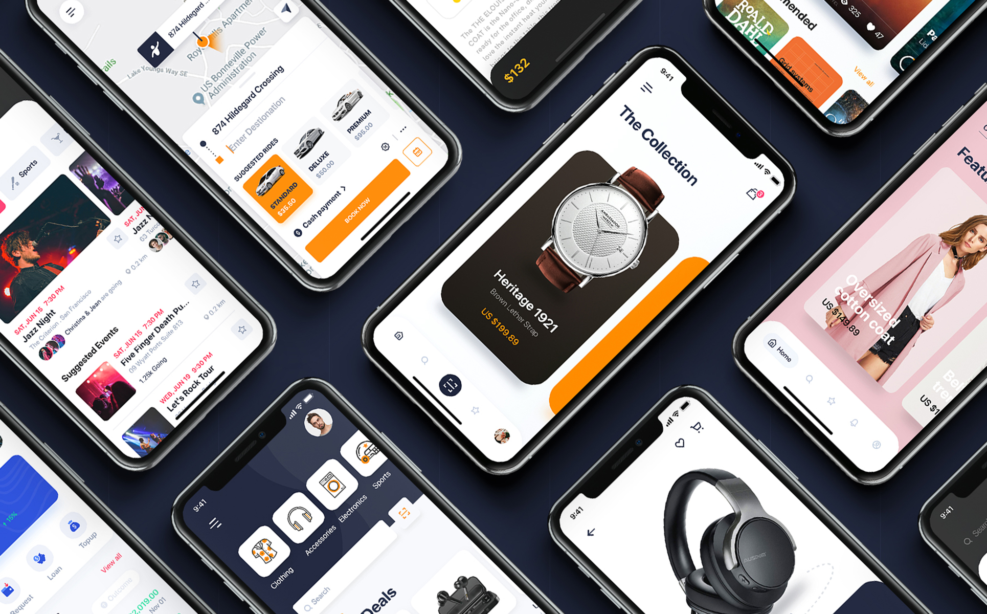Download UI элементы "Pallas Mobile UI Kit " / Pallas Mobile UI Kit  - UI элементы на тему графика app ui social statistics articles interface material kit mobile login profile map tracking menu boarding theme template components prototype multipurpose