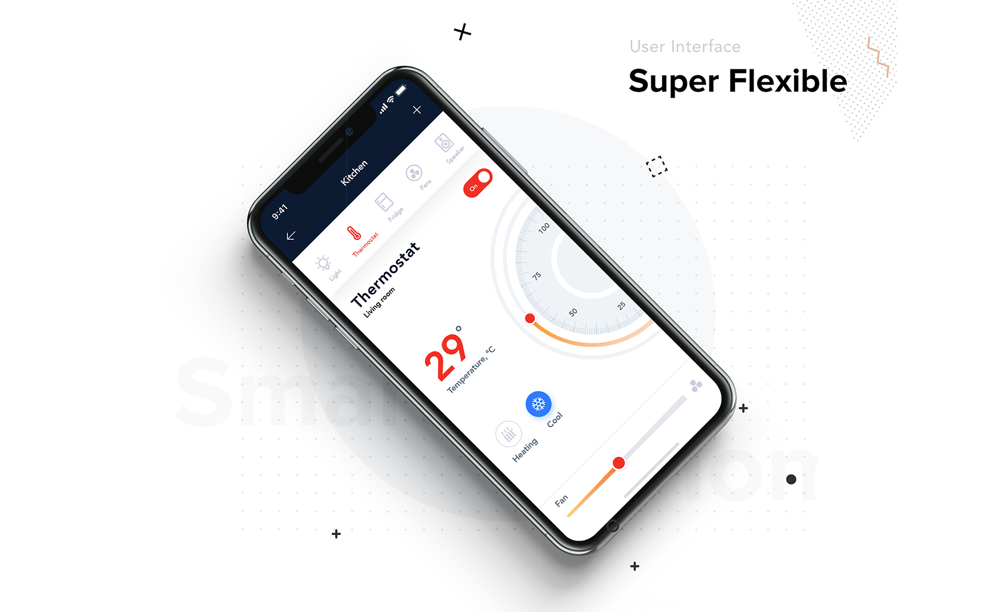 Download UI элементы "MI Home - Smart Home UI Kit " / MI Home - Smart Home UI Kit  - UI элементы на тему графика smarthome device iot statistics articles interface ios material ui kit mobile login sign up profile map tracking menu on boarding