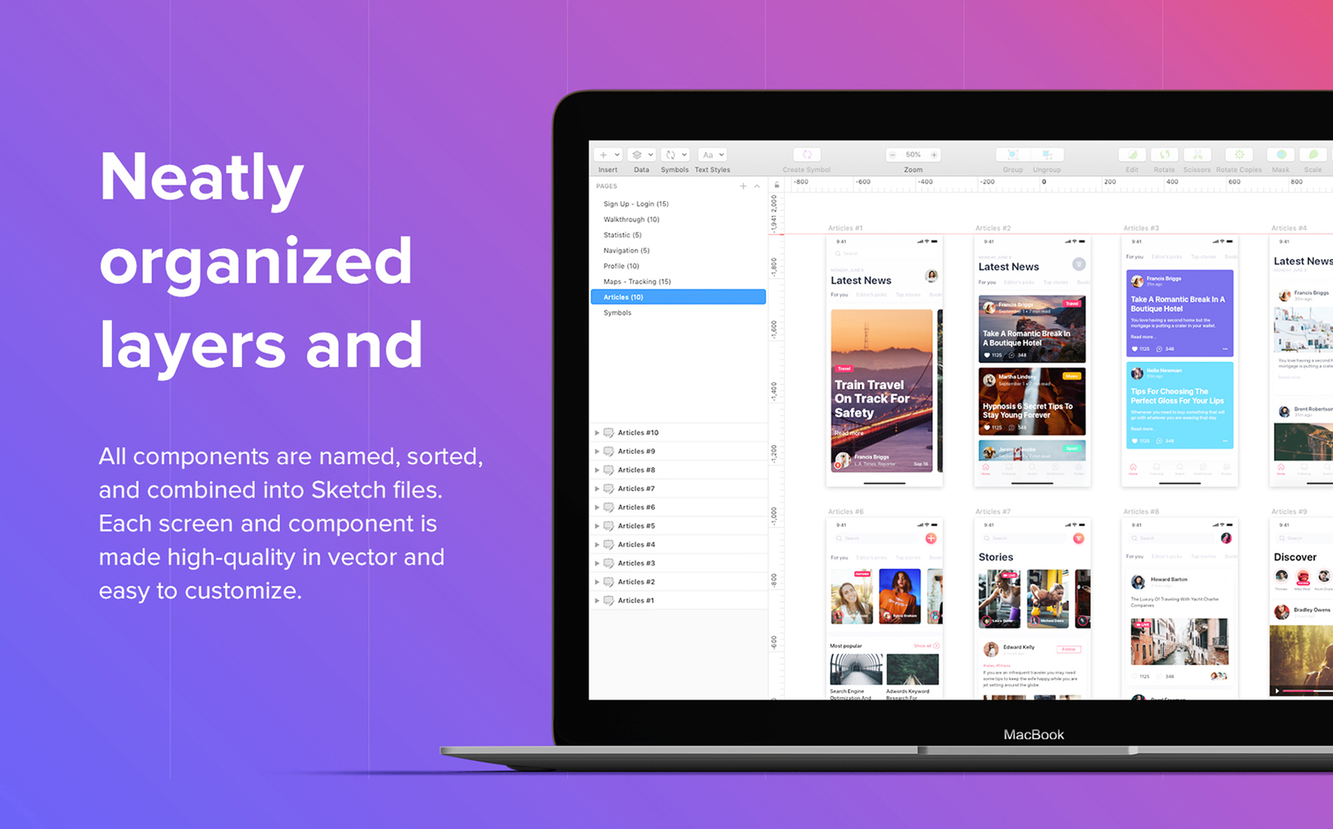 Download UI элементы "Prisma UI Kit " / Prisma UI Kit  - UI элементы на тему графика app ui social statistics articles interface ios material kit mobile login sign up profile map tracking menu on boarding