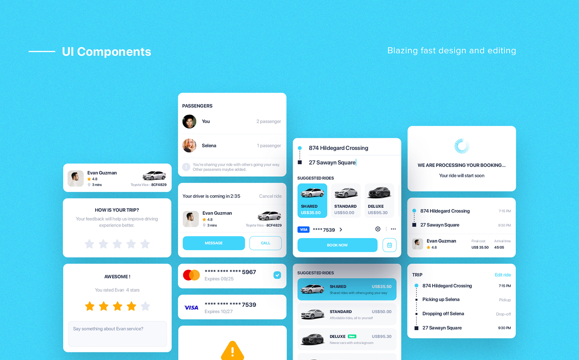 Download UI элементы "Cargo - Car Booking & Sharing App UI Elements" / Cargo - Car Booking & Sharing App UI Elements - UI элементы на тему графика app ui map tracking bundle flat interface ios material kit aber taxi uber delivery booking mobile grab on-demand sharing ordering