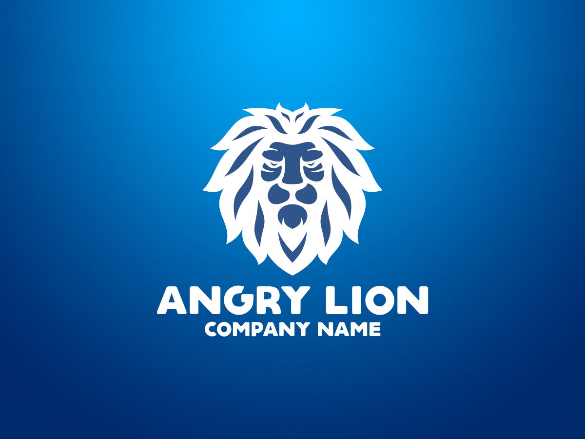 Download Шаблон логотипа "Angry Lion Logo Template" / Angry Lion Logo Template - Шаблон логотипа на тему графика abstract lion vector animals art design branding company colorful prism creative studio diamond digital elegant king head luxury marketing