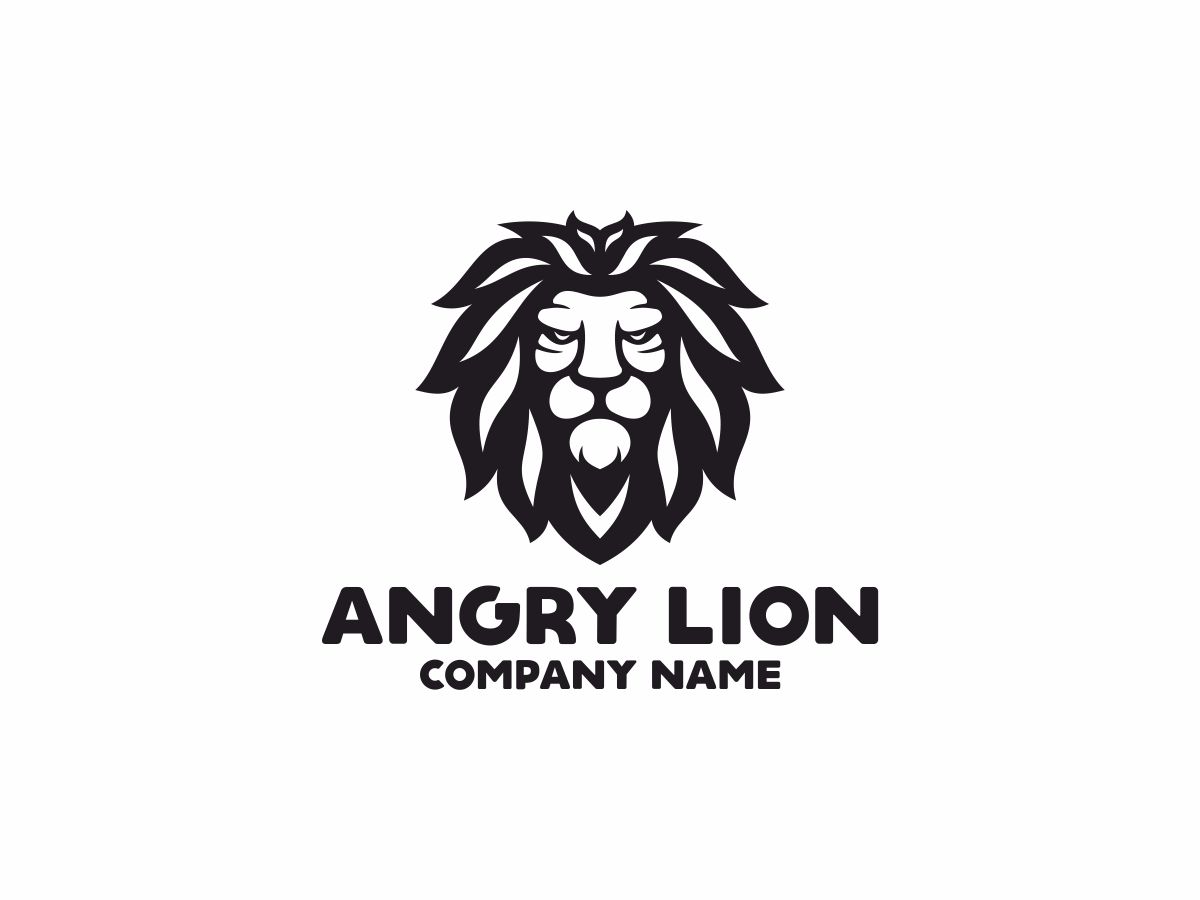 Download Шаблон логотипа "Angry Lion Logo Template" / Angry Lion Logo Template - Шаблон логотипа на тему графика abstract lion vector animals art design branding company colorful prism creative studio diamond digital elegant king head luxury marketing