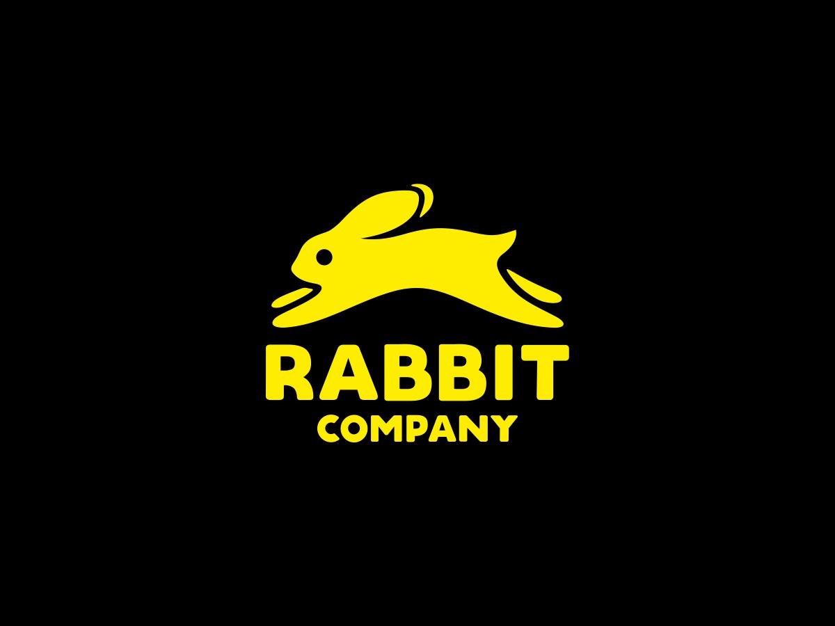 Download Шаблон логотипа "Rabbit Logo Template" / Rabbit Logo Template - Шаблон логотипа на тему графика animals application branding bunny business characters clean company corporation design easter game graphic hare logo minimalist rabbit jump