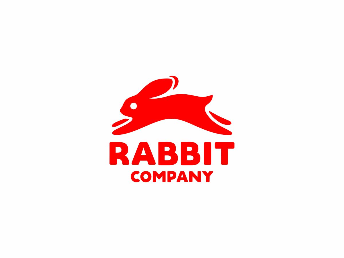 Download Шаблон логотипа "Rabbit Logo Template" / Rabbit Logo Template - Шаблон логотипа на тему графика animals application branding bunny business characters clean company corporation design easter game graphic hare logo minimalist rabbit jump