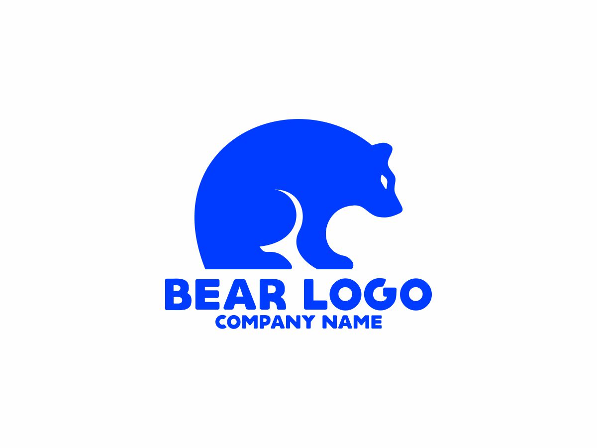 Download Шаблон логотипа "Bear Logo Template" / Bear Logo Template - Шаблон логотипа на тему графика animals app bank bear logo brand branding business company finance game invest investment investments minimal minimalist new year organization original