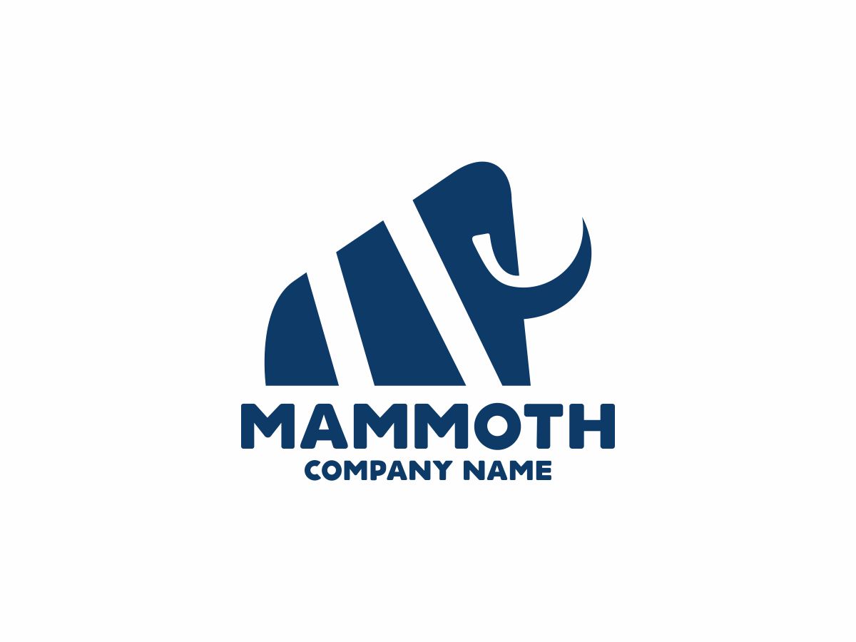 Download Шаблон логотипа "Mammoth Logo Template" / Mammoth Logo Template - Шаблон логотипа на тему графика animal animals business elephant history mammoth museum nature wild