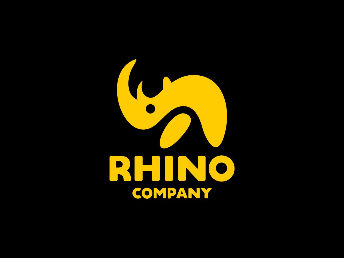 Download Шаблон логотипа "Rhino Logo Template" / Rhino Logo Template - Шаблон логотипа на тему графика africa animal big black design graphic head horn icon illustration logo mascot nature rhino rhinoceros silhouette strong symbol vector white