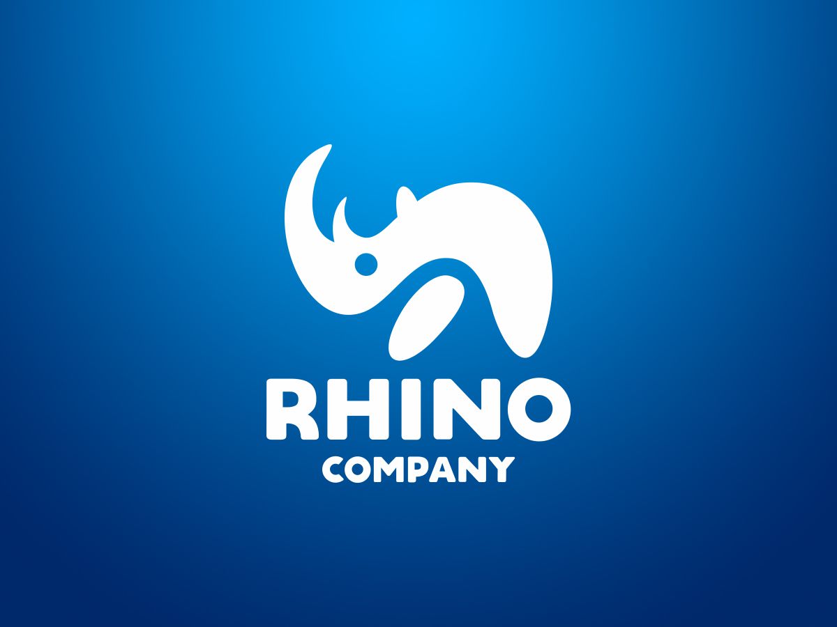 Download Шаблон логотипа "Rhino Logo Template" / Rhino Logo Template - Шаблон логотипа на тему графика africa animal big black design graphic head horn icon illustration logo mascot nature rhino rhinoceros silhouette strong symbol vector white