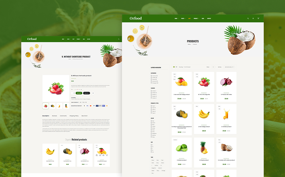 Orfood - Organic Food Shopify Theme