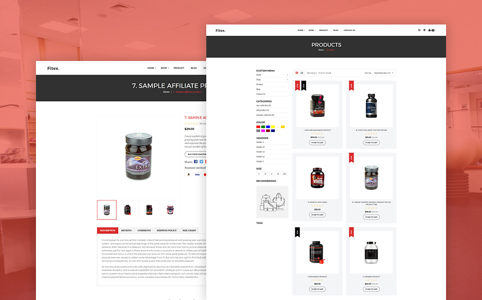 Fitex - Sport Nutrition Shopify Theme