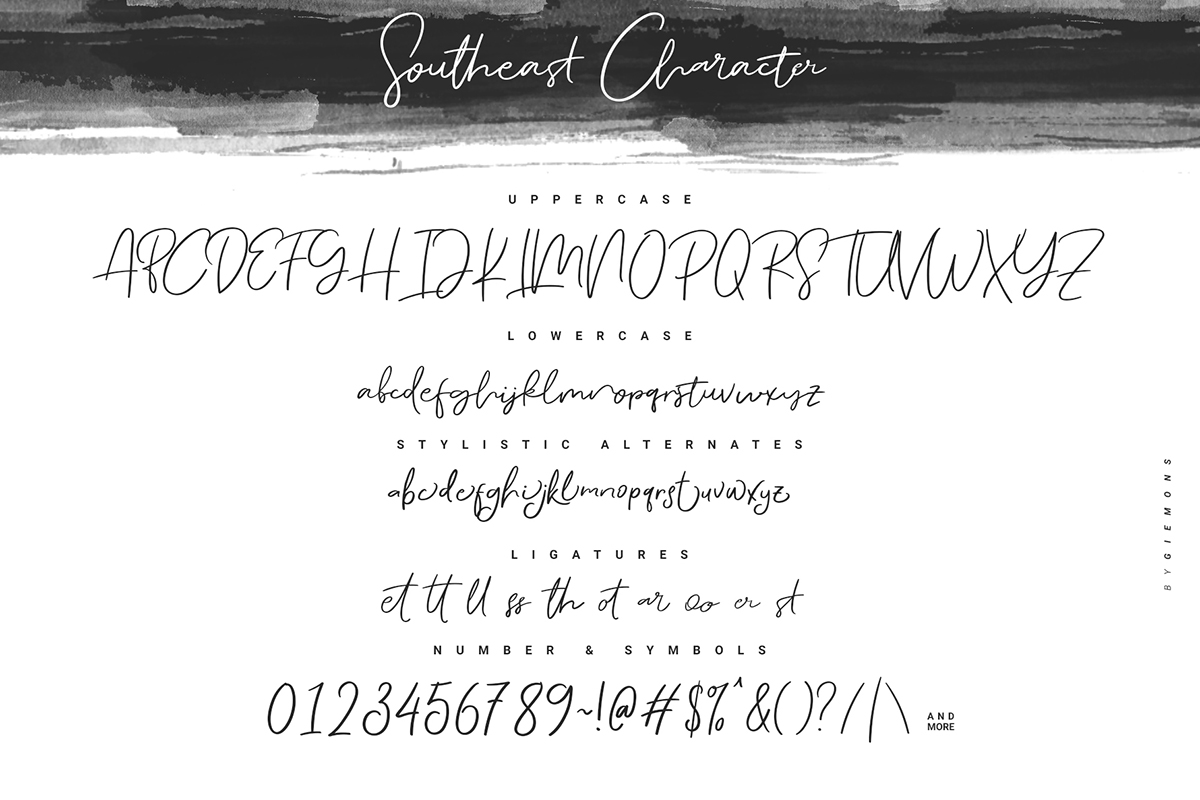 Download Шрифт "Southeast - Signature Font" / Southeast - Signature Font - Шрифт на тему графика fonts font typeface script handmade handwriting wedding poster goodtype