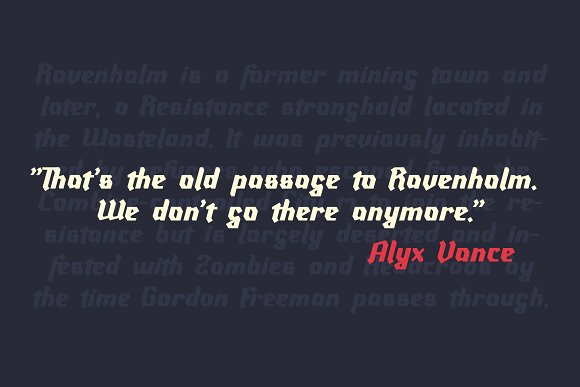 Download Шрифт "Ravenholm Font" / Ravenholm Font - Шрифт на тему графика 