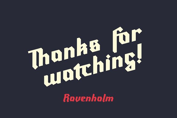 Download Шрифт "Ravenholm Font" / Ravenholm Font - Шрифт на тему графика 