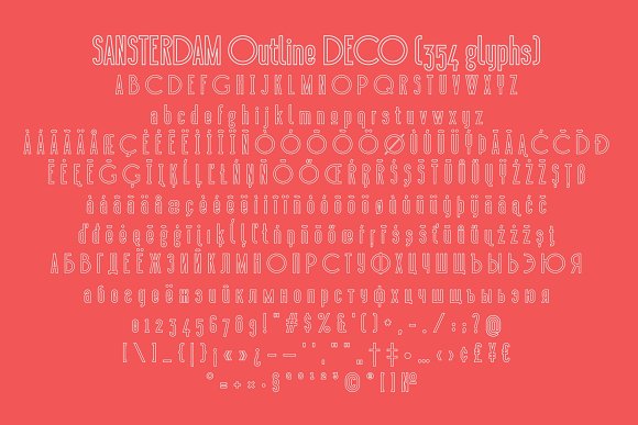 Download Шрифт "Sansterdam Inline & Outline Font" / Sansterdam Inline & Outline Font - Шрифт на тему графика 