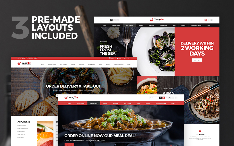 YangXin - Chinese Restaurant PrestaShop Theme