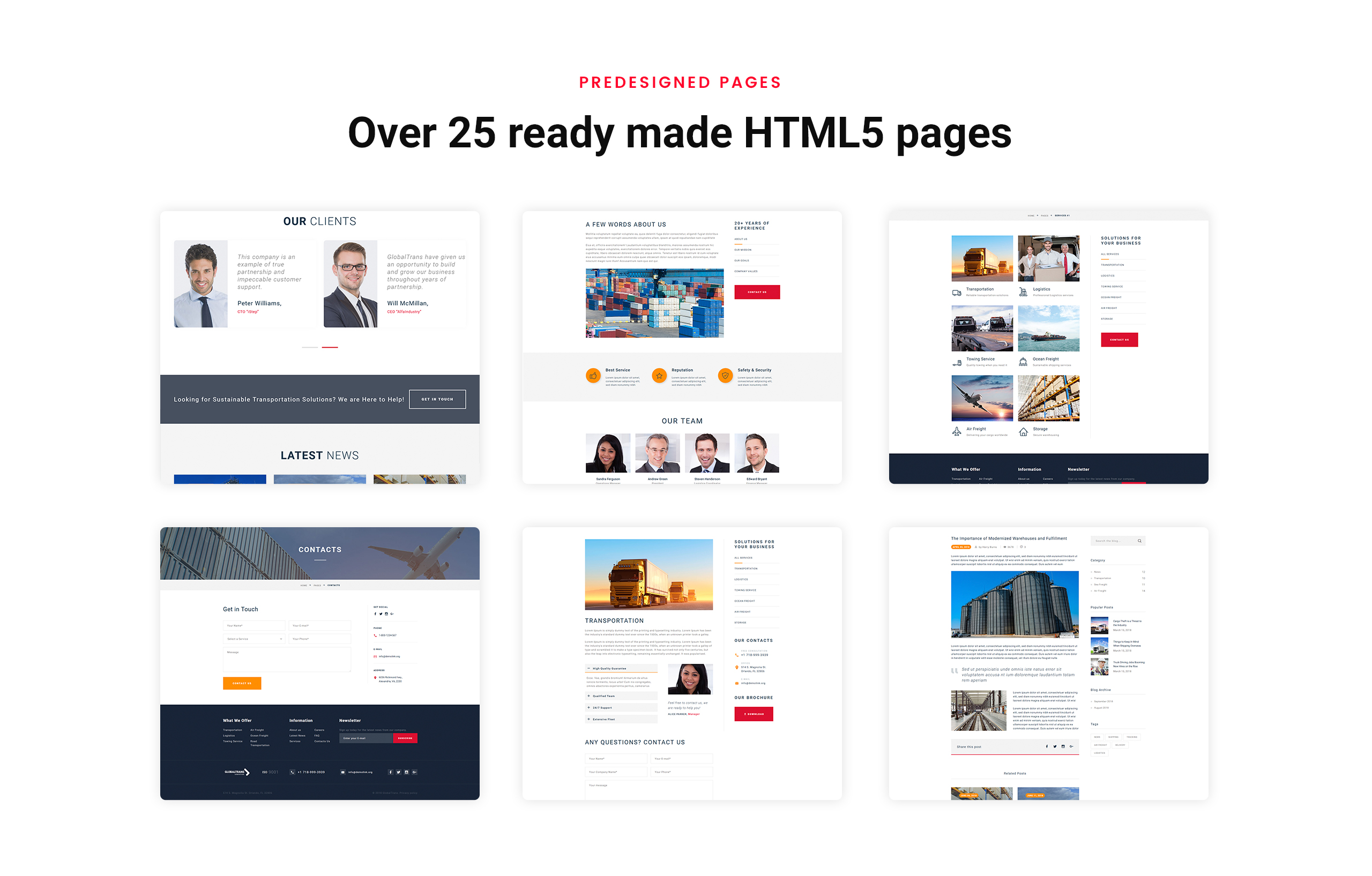 Global Trans Website Template