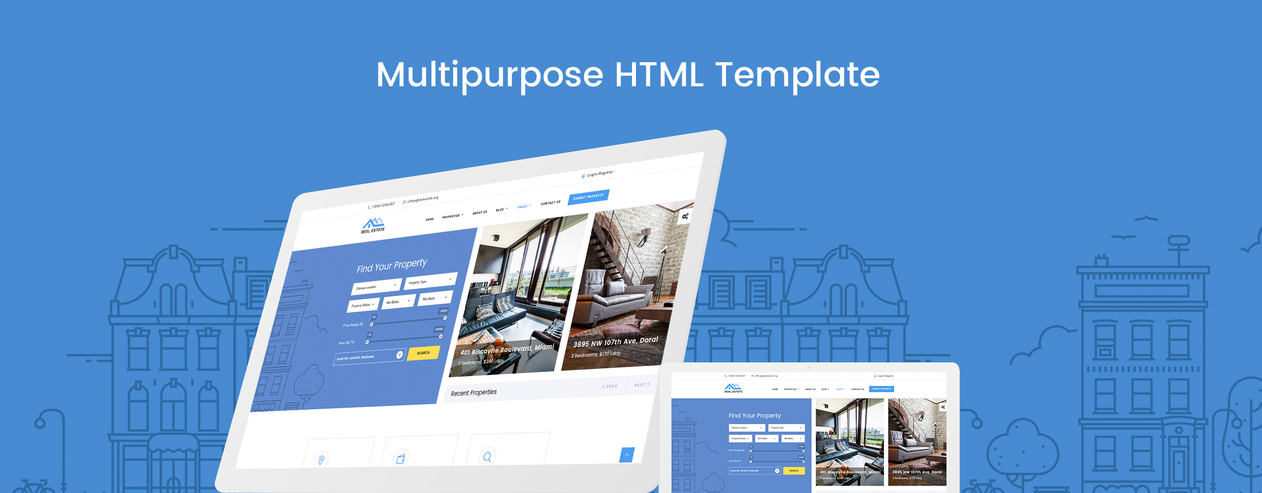 Real Estate Multipurpose HTML5 Website Template