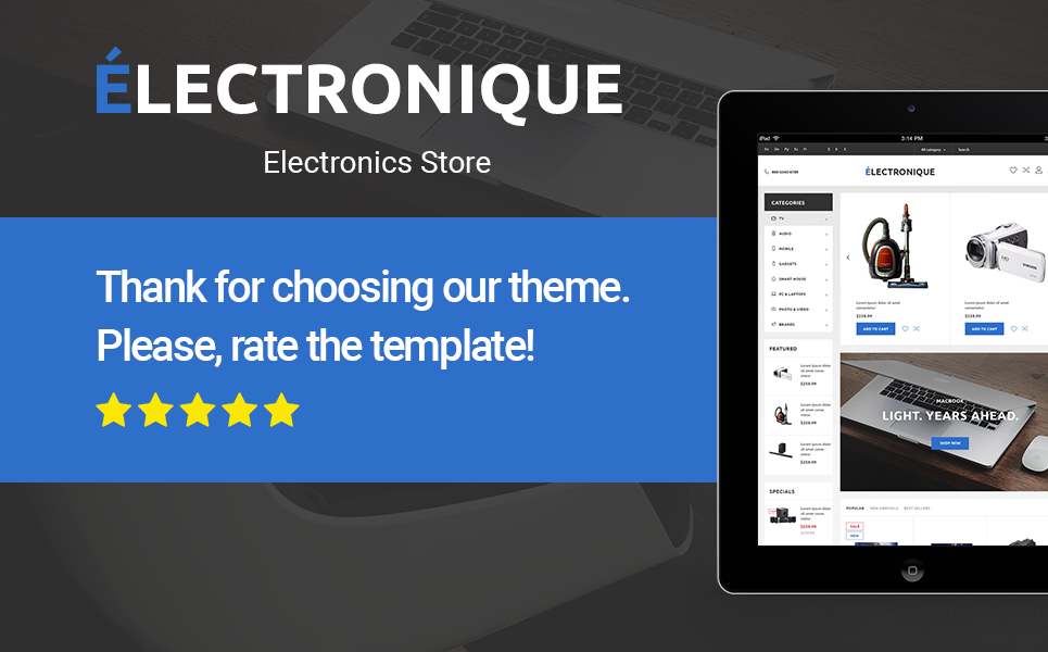 Electronique - Electronics Store PrestaShop Theme