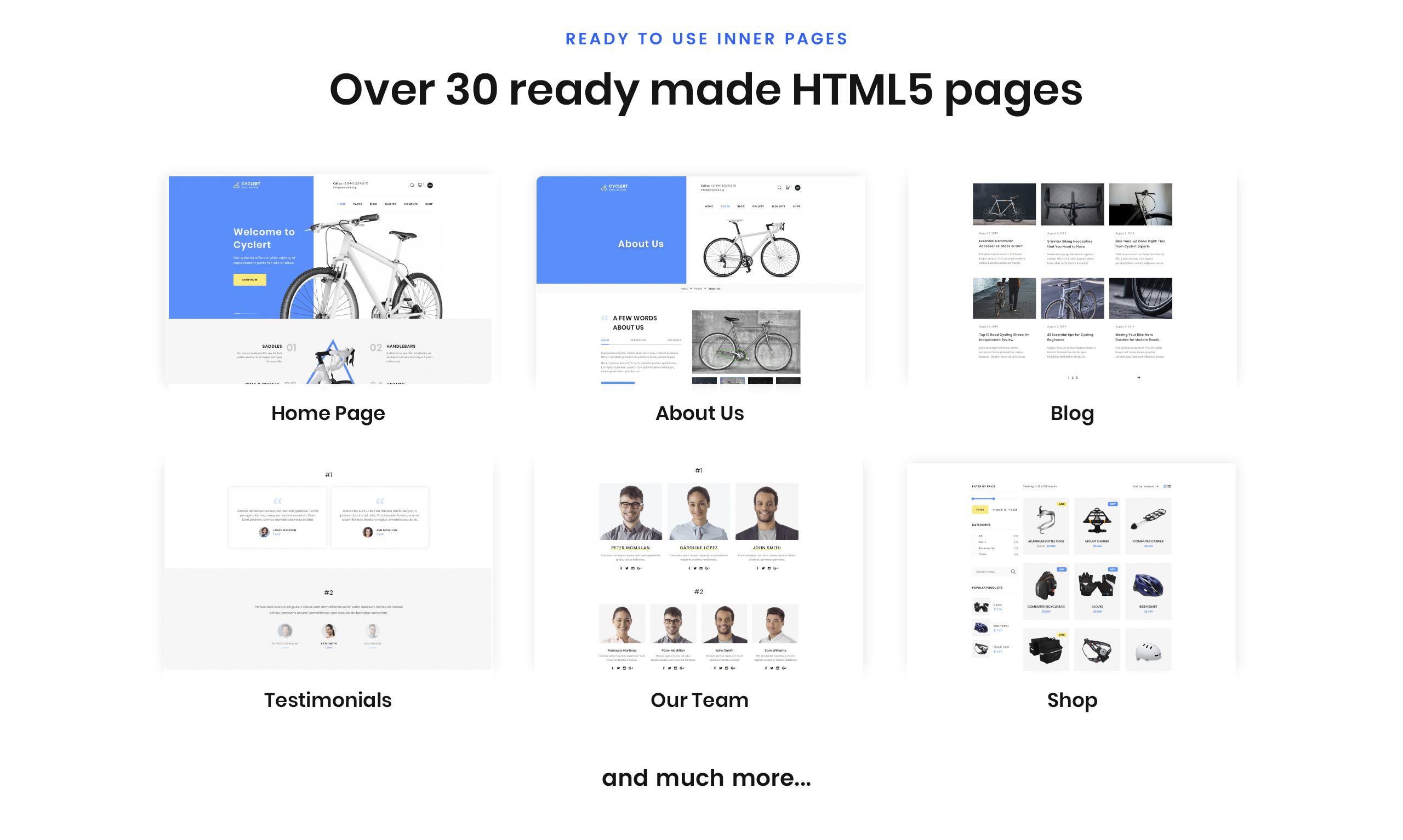 Cyclert- Cycling Multipage Clean HTML Website Template