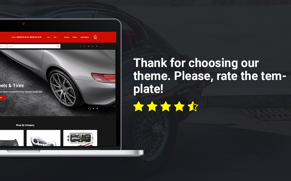 Spare Parts - Automobile Replacement Parts Clean Bootstrap Ecommerce PrestaShop Theme