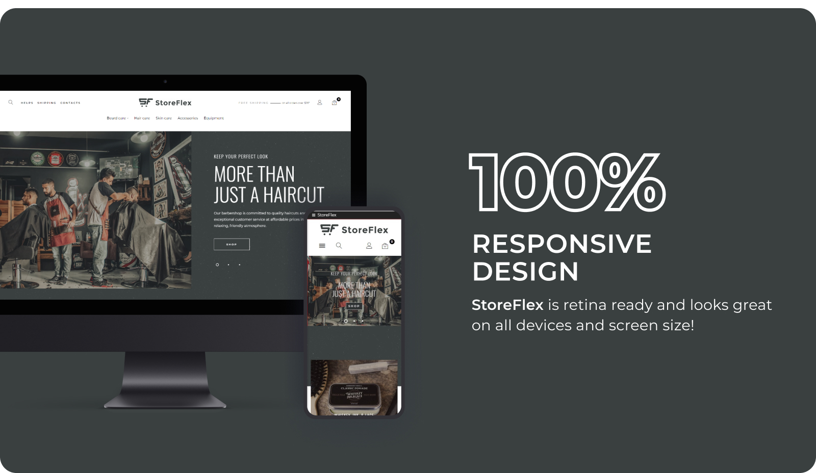 Storeflex Barbershop Online Template OpenCart Template