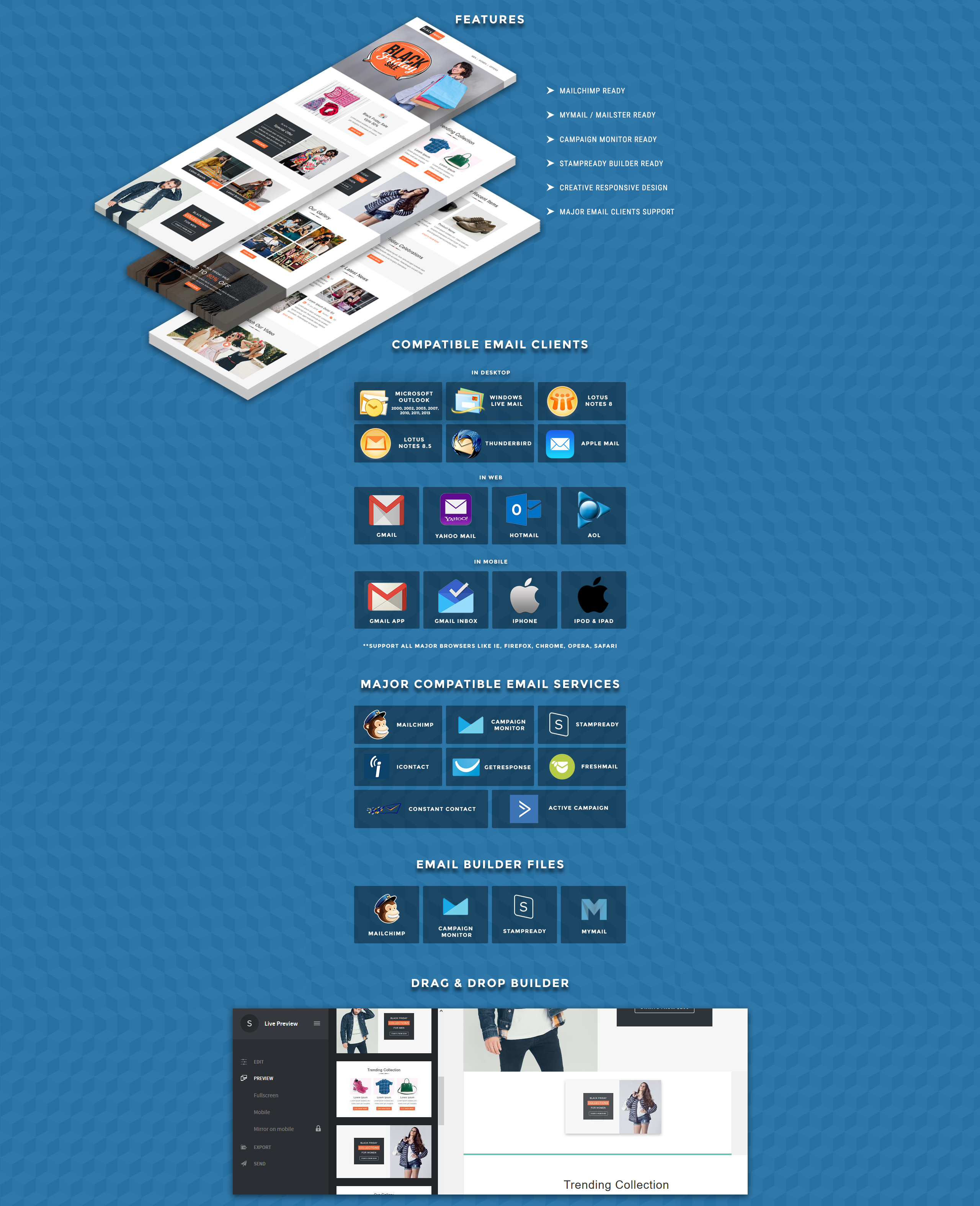 черная пятница – универсальный отзывчивый шаблон информационного бюллетеня