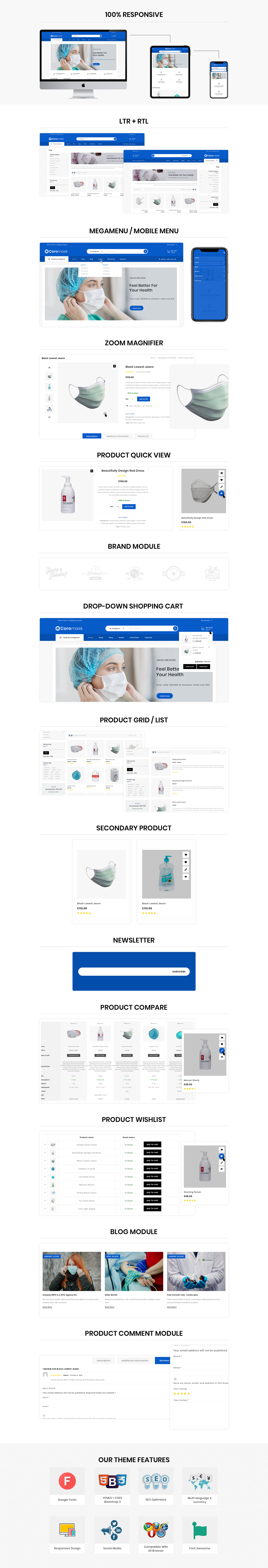 премиальная медицинская отзывчивая тема woocommerce