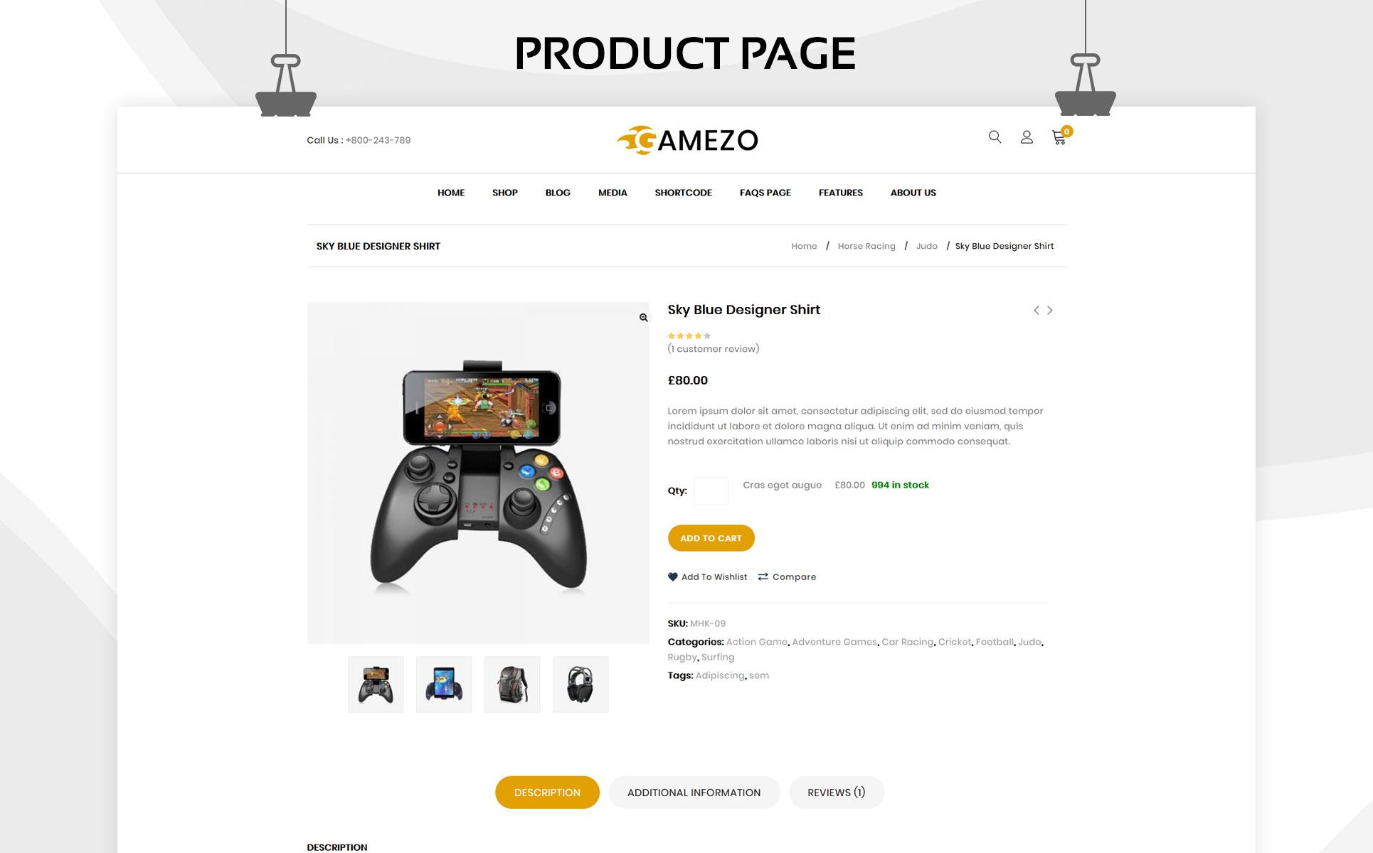 Gamezo - The Branded Gaming WooCommerce Theme