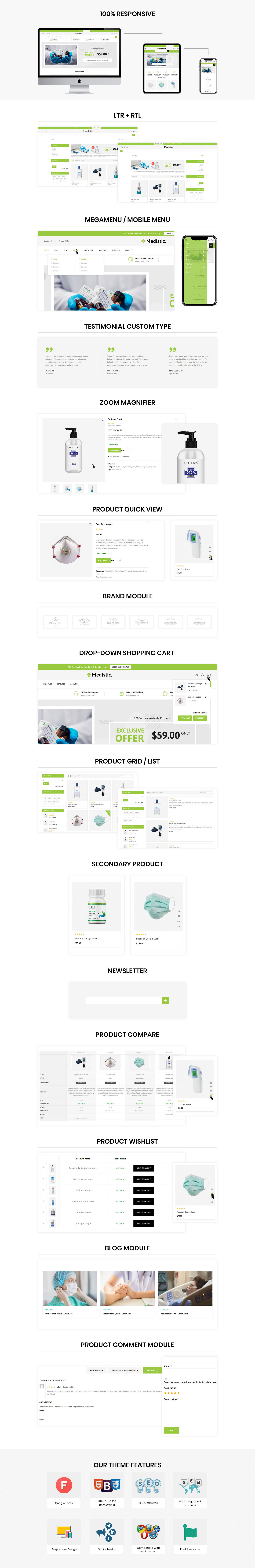 премиум медицинский магазин woocommerce тема