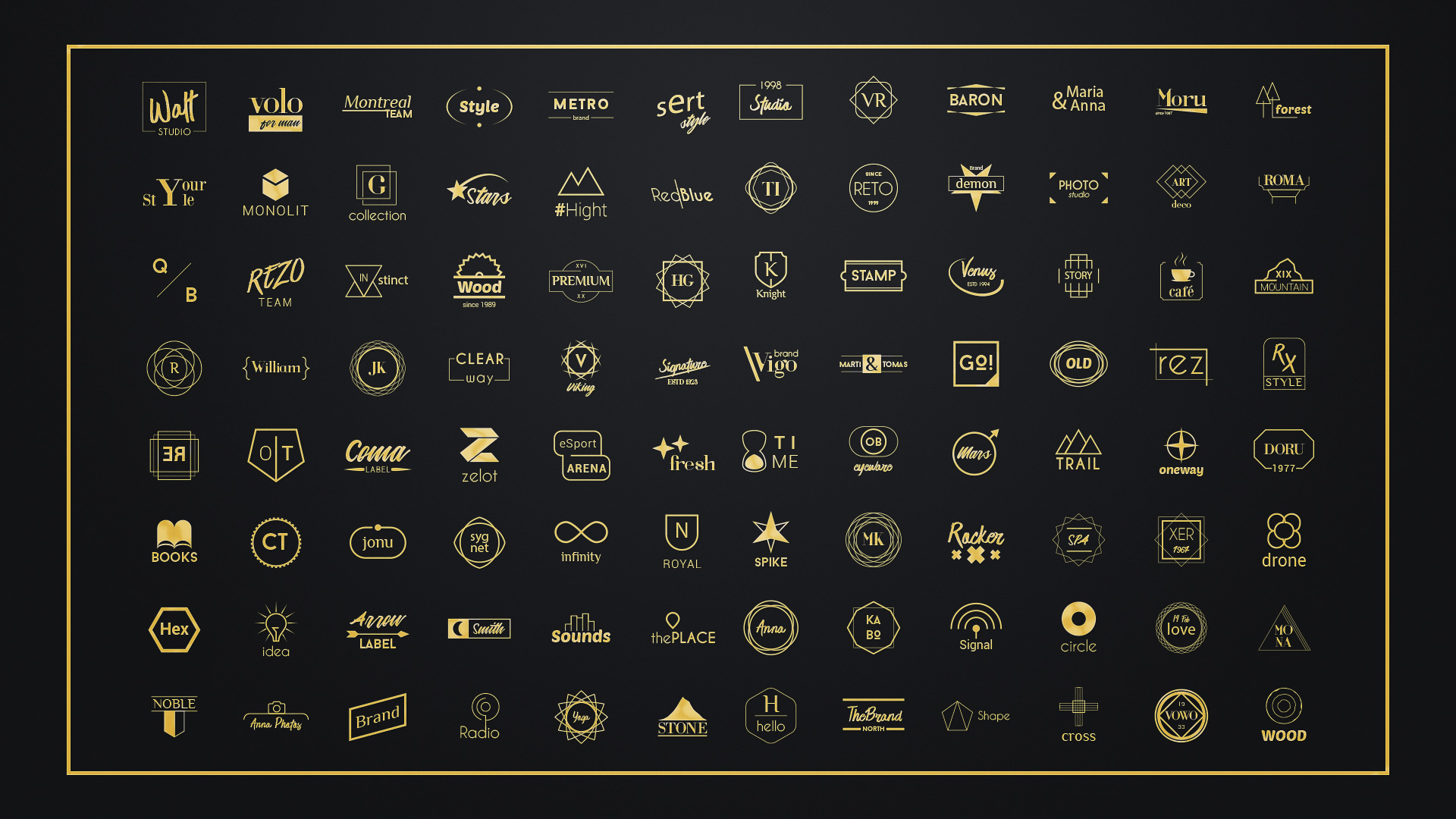 Download Бандл минималистичных логотипов / 100 Minimalistic Logos Logo Template - Шаблон логотипа на тему графика design logo symbol technology sign icon logotype idea concept set abstract business vector modern brain mind creative computer graphic education