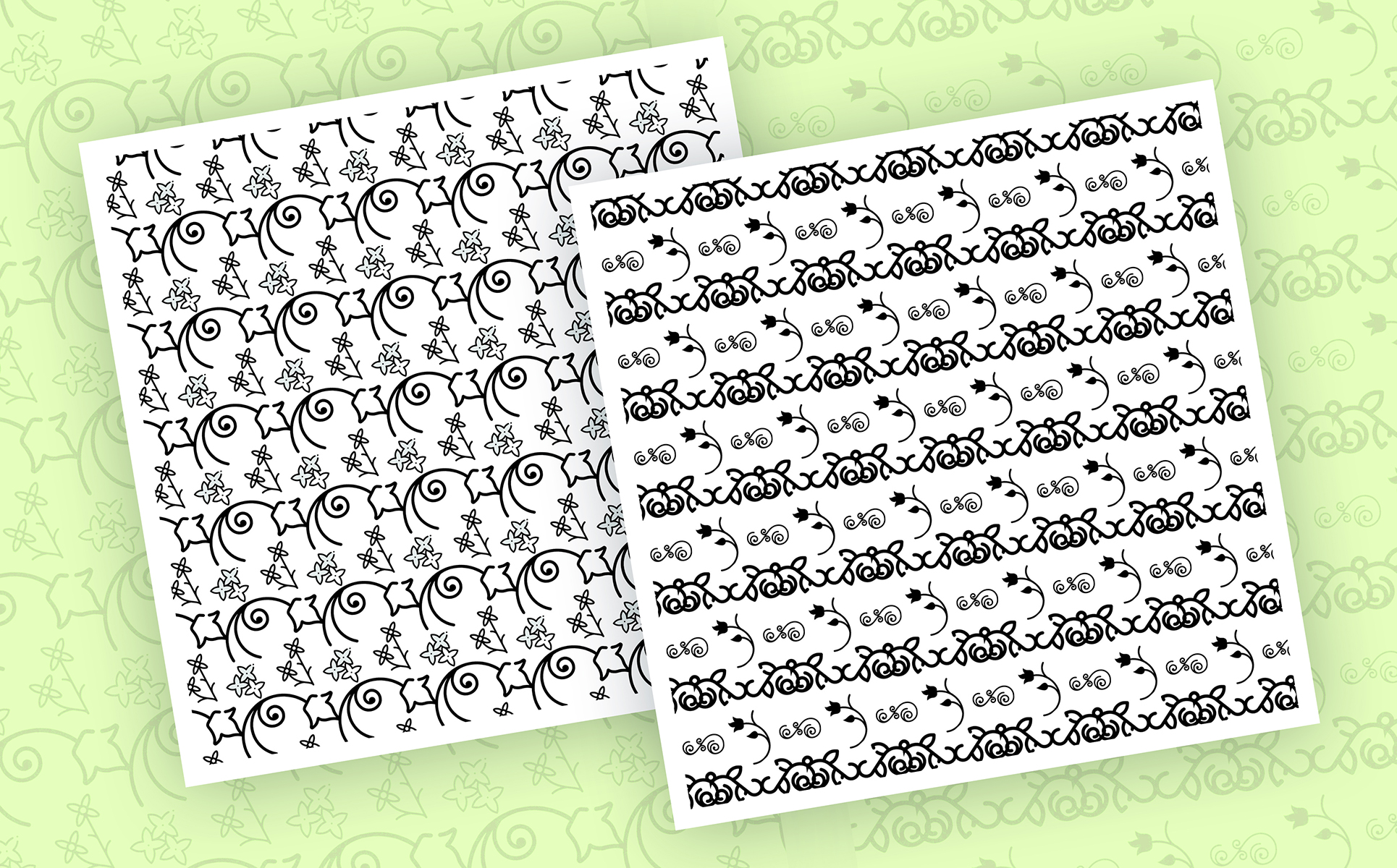 Download Pattern "High Definition Floral Bundle Pattern" / High Definition Floral Bundle Pattern - Pattern на тему графика vintage floral flower leaf leaves background retro seamless design ornate decoration nature ornamental pattern elegance vector illustration plant art ornament