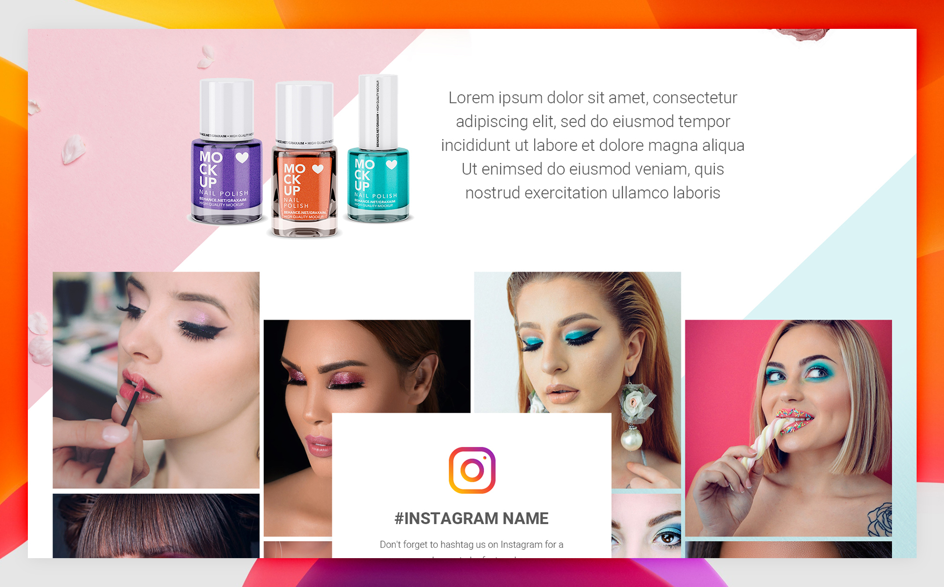 Download PSD шаблон "Beautiful Make Up Company - Creative Parallax Design PSD Template" / Beautiful Make Up Company - Creative Parallax Design PSD Template - PSD шаблон на тему графика barbershop beauty salon studio care facial hair hairstyle makeup manicure modern psd template salon psd stylish besalon booking color creative