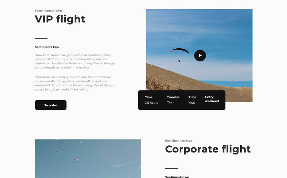Download PSD шаблон "Paraglider PSD Template" / Paraglider PSD Template - Адаптивный PSD шаблон на тему графика paraglider,psd,designe,template