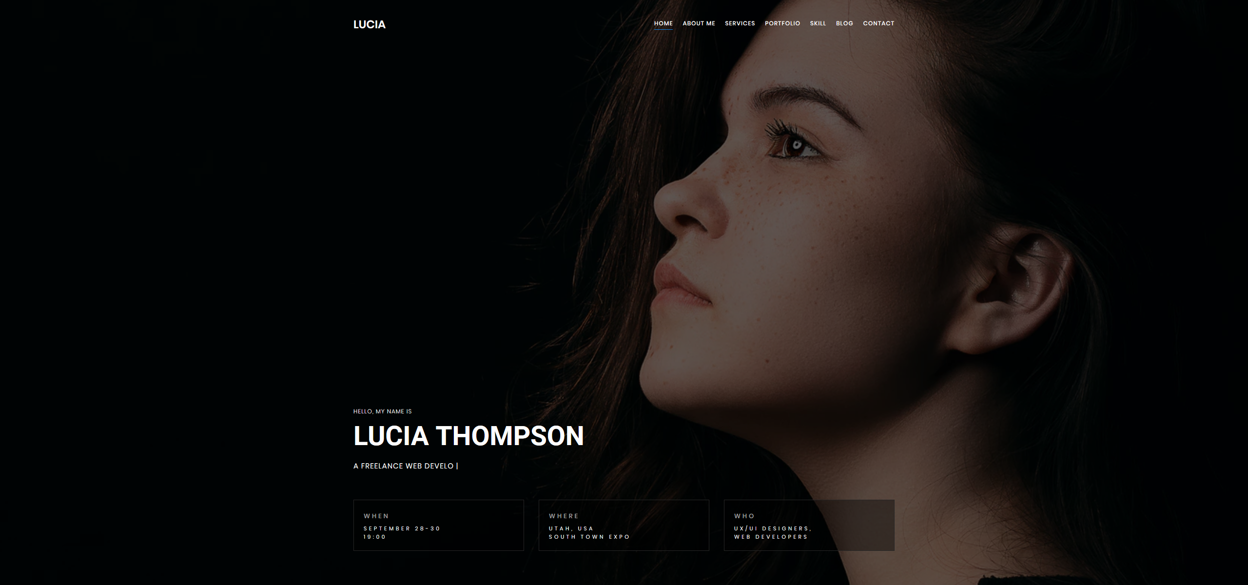 шаблон персонального портфолио шаблон целевой страницы