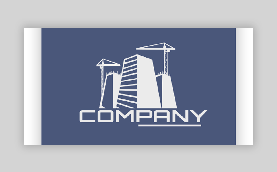 Download Шаблон логотипа "Construction ??ompany Logo Template" / Construction ??ompany Logo Template - Адаптивный Шаблон логотипа на тему графика building company graphic logotype template blue white gray