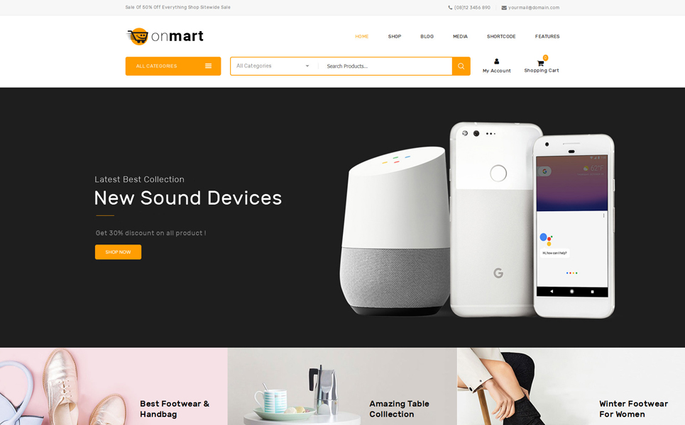OnMart - Multipurpose Store WooCommerce Theme