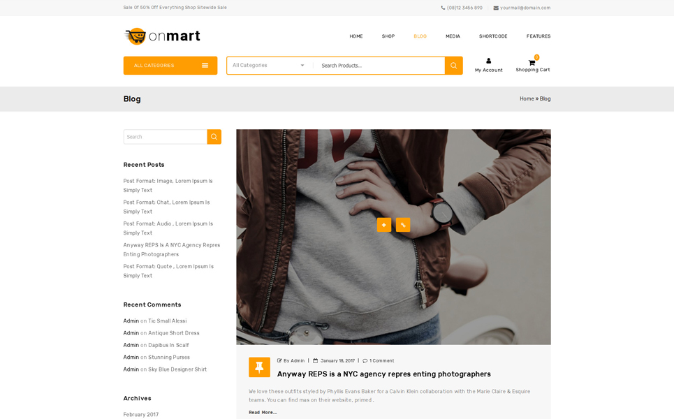 OnMart - Multipurpose Store WooCommerce Theme