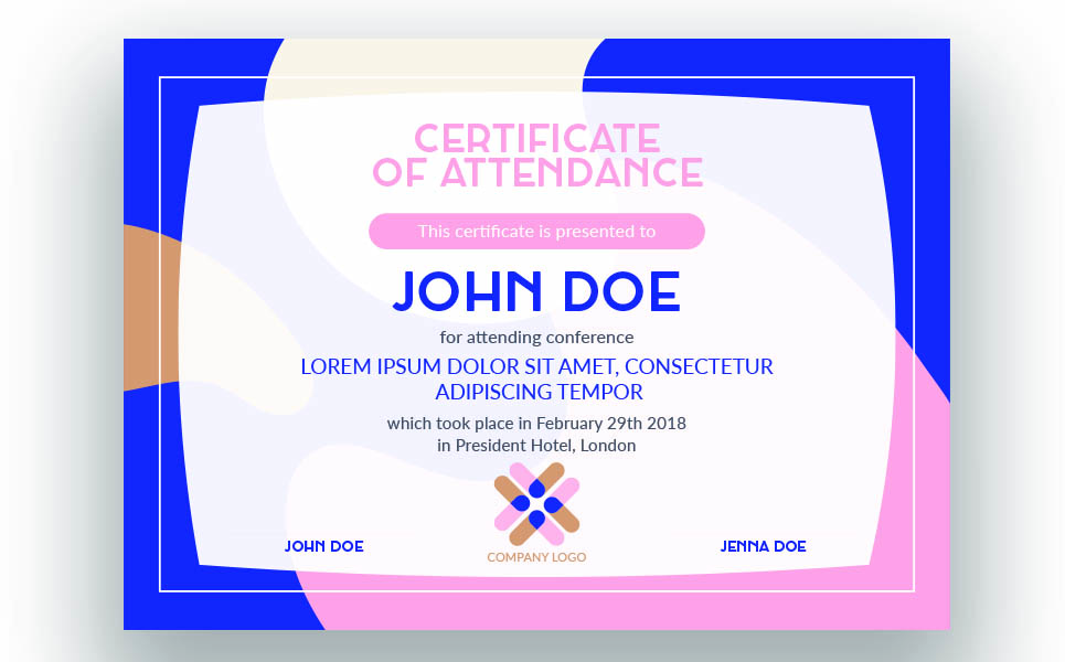 Download Шаблон сертификата "Organic Certificate Template" / Organic Certificate Template - Шаблон сертификата на тему графика certificate learning fashion education awarding graduation study courses seminar