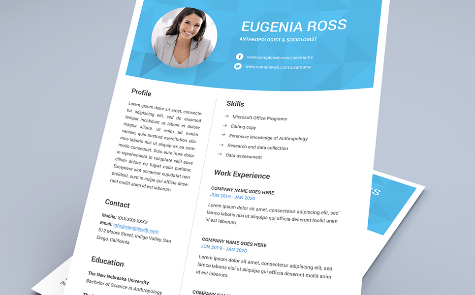 Download Резюме "Research and Academia  + Cover Letter Resume Template" / Research and Academia  + Cover Letter Resume Template - Резюме на тему графика resume cv clean template simple photoshop shop job creative a4 us letter diy professional page cover stationery