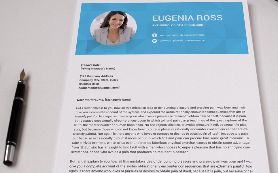 Download Резюме "Research and Academia  + Cover Letter Resume Template" / Research and Academia  + Cover Letter Resume Template - Резюме на тему графика resume cv clean template simple photoshop shop job creative a4 us letter diy professional page cover stationery
