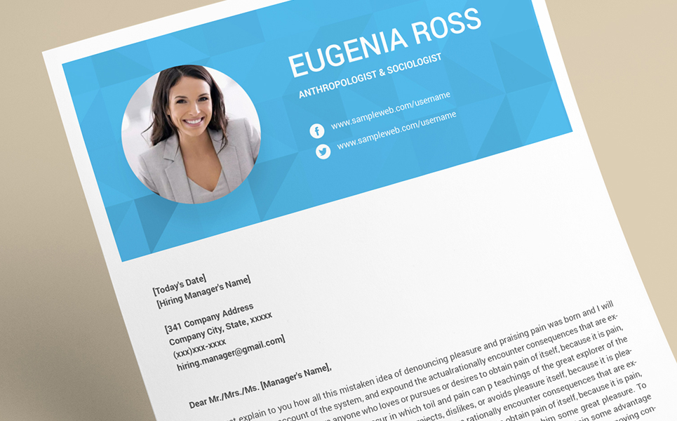 Download Резюме "Research and Academia  + Cover Letter Resume Template" / Research and Academia  + Cover Letter Resume Template - Резюме на тему графика resume cv clean template simple photoshop shop job creative a4 us letter diy professional page cover stationery