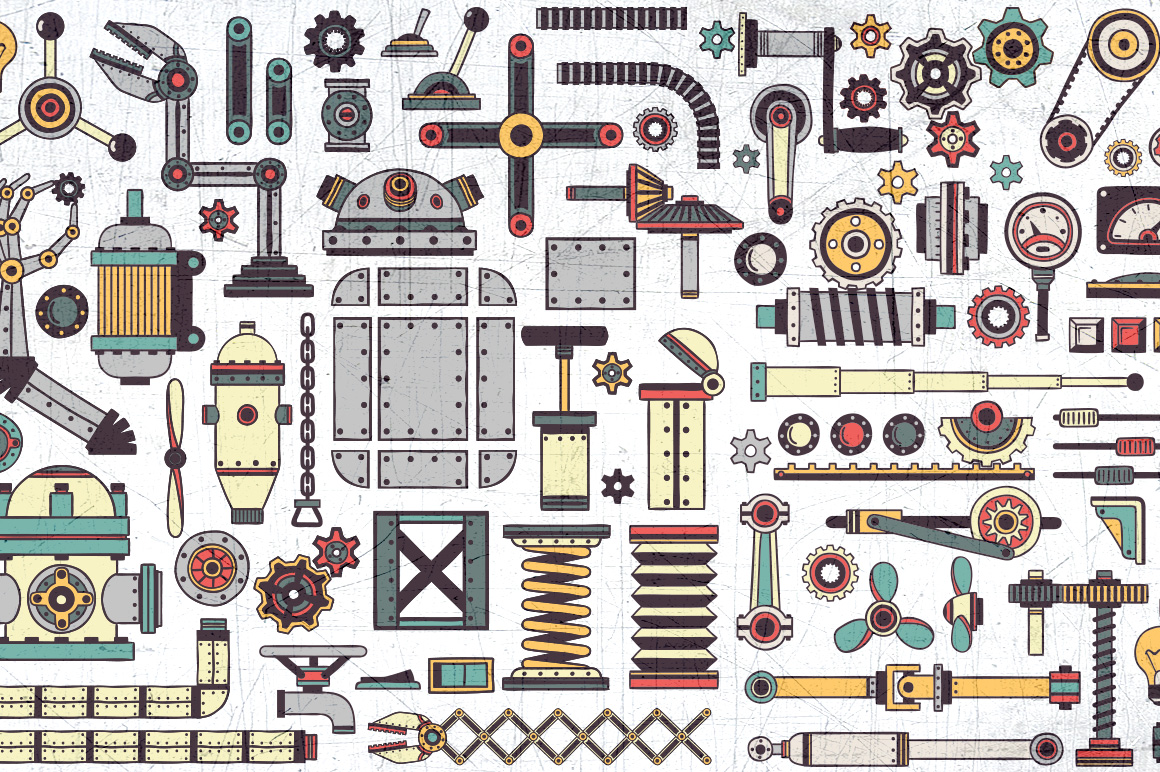 Download Иллюстрация "Machine Parts Bundle - Illustration" / Machine Parts Bundle - Illustration - Иллюстрация на тему графика emblem badge label illustration banner professional poster stamp ribbon symbol