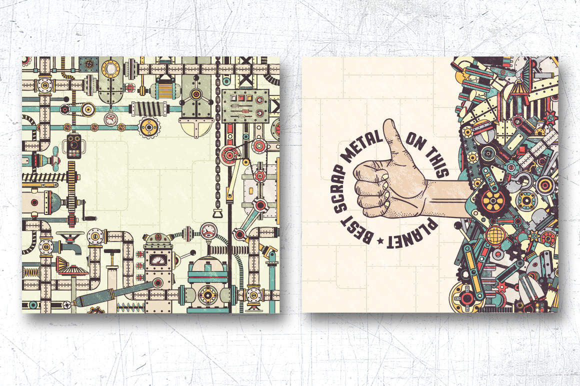 Download Иллюстрация "Machine Parts Bundle - Illustration" / Machine Parts Bundle - Illustration - Иллюстрация на тему графика emblem badge label illustration banner professional poster stamp ribbon symbol