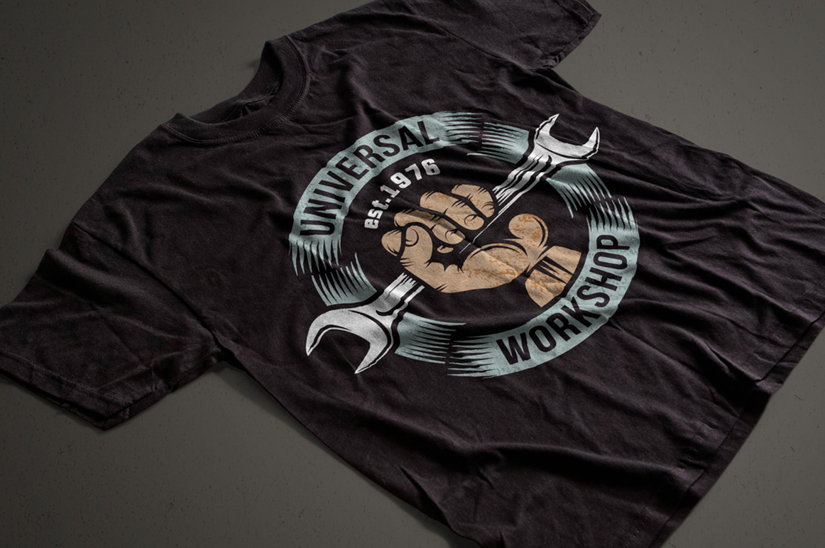 Download Иллюстрация "Repair Workshop Logo set - Illustration" / Repair Workshop Logo set - Illustration - Иллюстрация на тему графика emblem badge label illustration banner professional poster stamp ribbon symbol