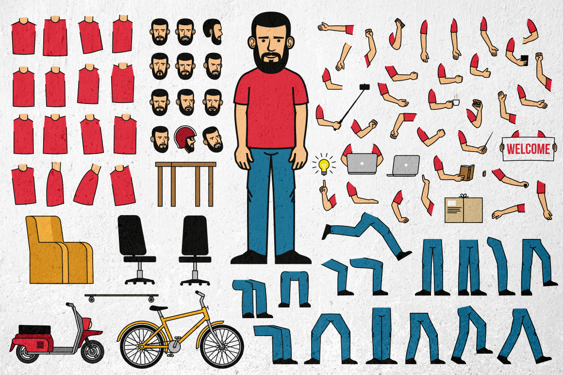 Download Иллюстрация "Bearded Men Generator - Illustration" / Bearded Men Generator - Illustration - Иллюстрация на тему графика emblem badge label illustration banner professional poster stamp ribbon symbol